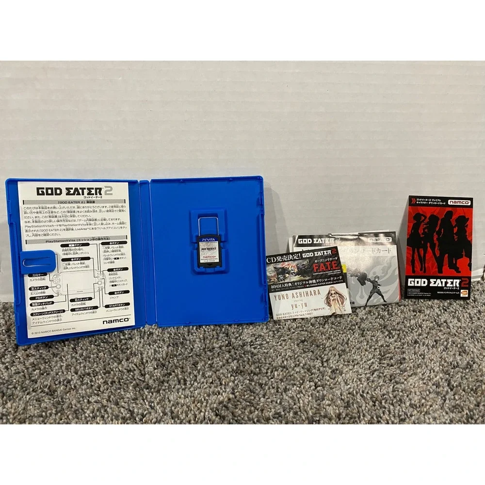Video Game PS Vita Japanese Import God Eater 2 Namco Blue Case Excellent